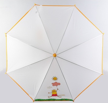 Зонт-трость детский AIRTON (1511) полупрозрачный "Котик"