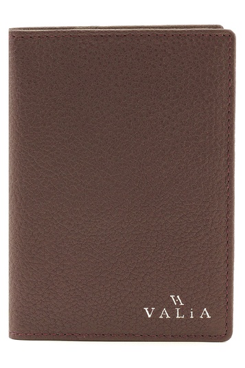 Обложка для паспорта Valia коричневая (3404)